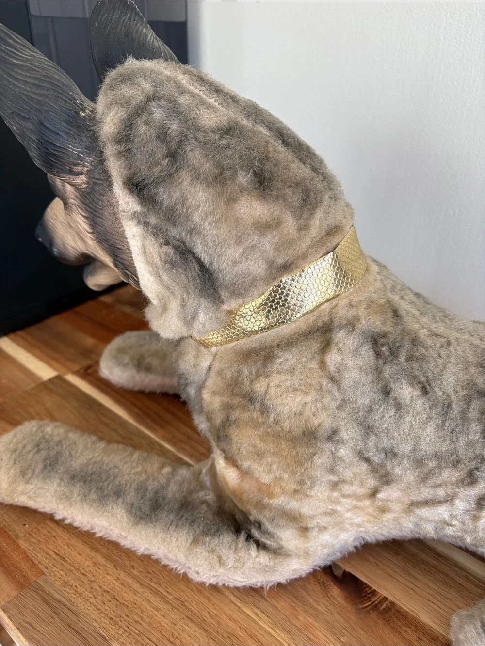Vintage LARGE 1967 My Toy Plush Pal Rubber Face German Shepherd Rin Tin Tin